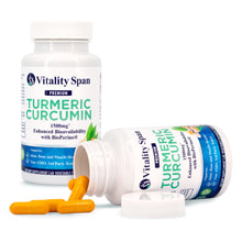 Load image into Gallery viewer, NEW! Turmeric Curcumin with BioPerine, Extra Strength, Vegan, 1500mg, Made in USA
